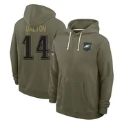 Men's Andy Dalton Philadelphia Eagles Olive 2025 Salute to Service Hoodie