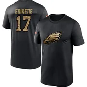 Men's Arnold Ebiketie Philadelphia Eagles Black 2020 Salute To Service Performance T-Shirt