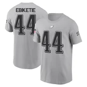 Men's Arnold Ebiketie Philadelphia Eagles Gray 2024 Salute to Service Name & Number T-Shirt