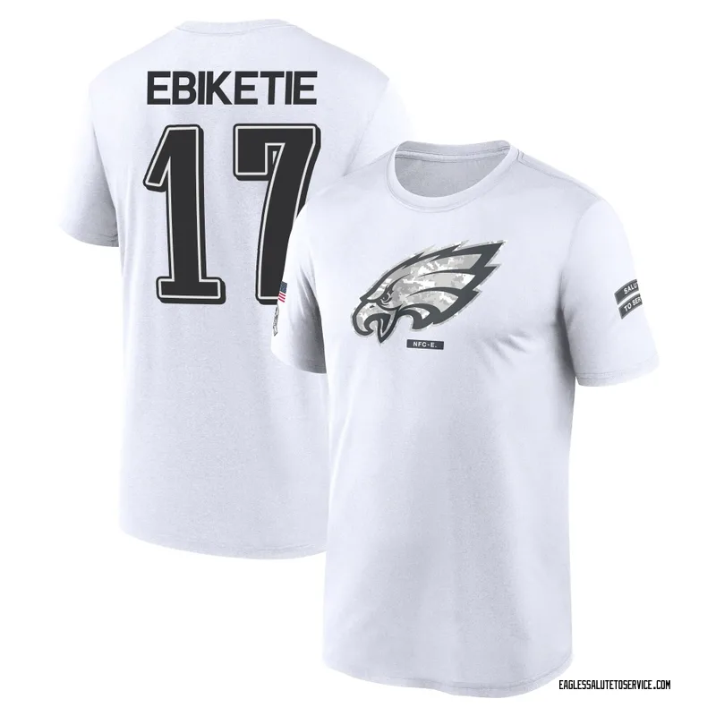 Men's Arnold Ebiketie Philadelphia Eagles Legend White 2024 Salute to Service Performance T-Shirt