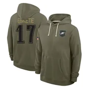 Men's Arnold Ebiketie Philadelphia Eagles Olive 2025 Salute to Service Hoodie