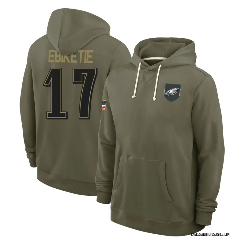 Men's Arnold Ebiketie Philadelphia Eagles Olive 2025 Salute to Service Hoodie