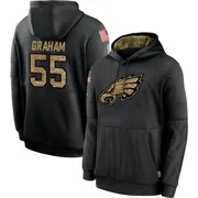 Men's Brandon Graham Philadelphia Eagles Black 2020 Salute to Service Sideline Performance Pullover Hoodie