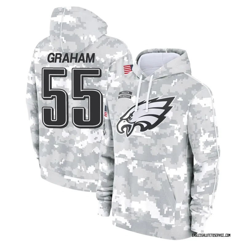 Men's Brandon Graham Philadelphia Eagles Camo Arctic 2024 Salute to Service Club Fleece Pullover Hoodie