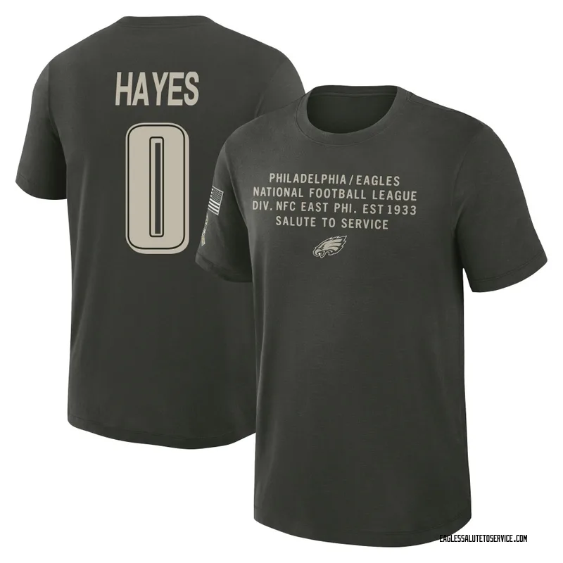 Men's Brandon Hayes Philadelphia Eagles Green Dark/ 2025 Salute to Service Sideline Slub T-Shirt