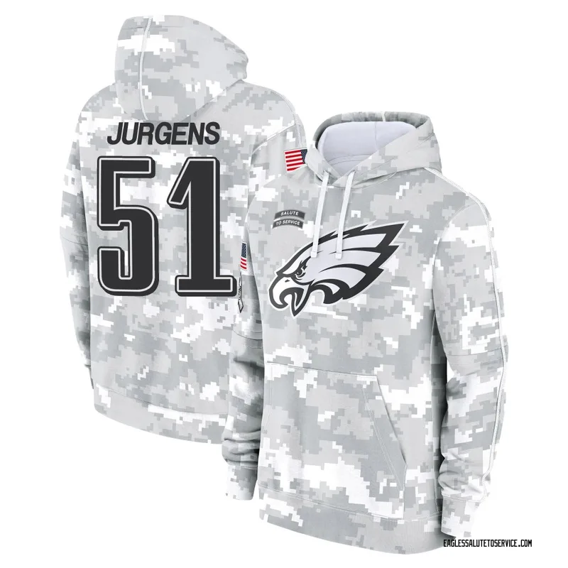 Men's Cam Jurgens Philadelphia Eagles Camo Arctic 2024 Salute to Service Club Fleece Pullover Hoodie