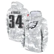 Men's Carson Steele Philadelphia Eagles Camo Arctic 2024 Salute to Service Club Fleece Pullover Hoodie