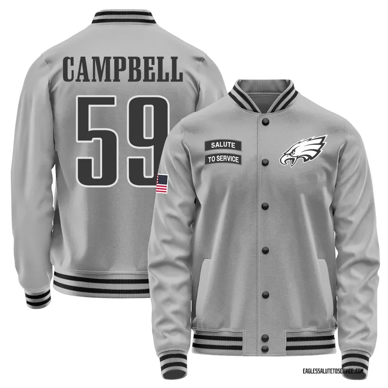 Men's Chance Campbell Philadelphia Eagles Gray Salute to Service Performance Jacket