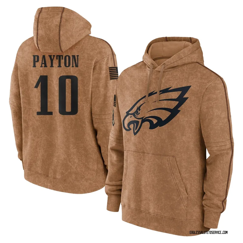 Men's Cole Payton Philadelphia Eagles Brown 2023 Salute To Service Club Pullover Hoodie