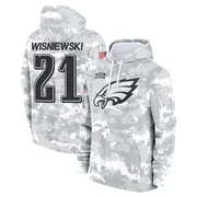 Men's Cole Wisniewski Philadelphia Eagles Camo Arctic 2024 Salute to Service Club Fleece Pullover Hoodie
