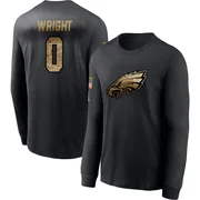 Men's Dae'Quan Wright Philadelphia Eagles Black 2020 Salute To Service Sideline Performance Long Sleeve T-Shirt
