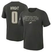 Men's Dae'Quan Wright Philadelphia Eagles Green Dark/ 2025 Salute to Service Sideline Slub T-Shirt