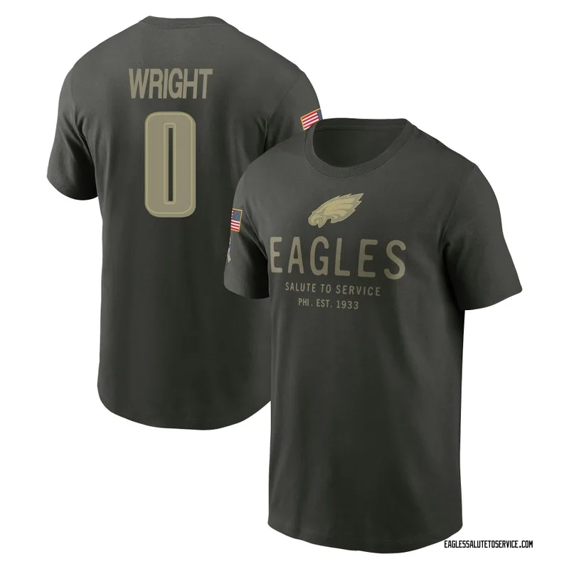 Men's Dae'Quan Wright Philadelphia Eagles Green Forest/ 2025 Salute to Service Sideline Primary Edge T-Shirt