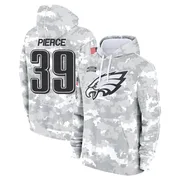 Men's Dameon Pierce Philadelphia Eagles Camo Arctic 2024 Salute to Service Club Fleece Pullover Hoodie