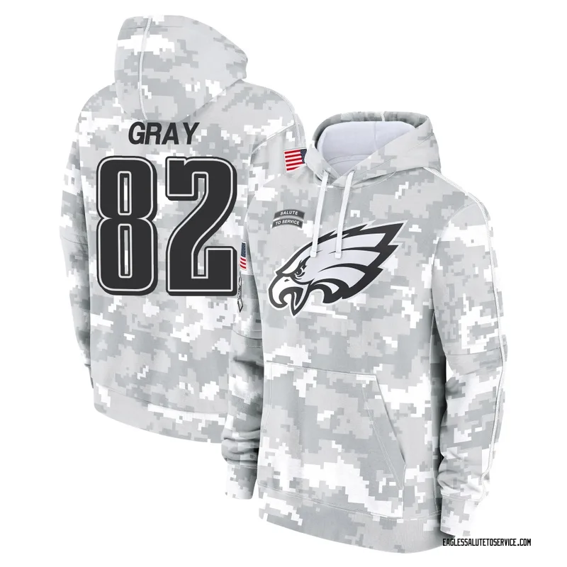 Men's Danny Gray Philadelphia Eagles Camo Arctic 2024 Salute to Service Club Fleece Pullover Hoodie