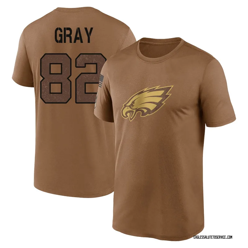 Men's Danny Gray Philadelphia Eagles Legend Brown 2023 Salute To Service Performance T-Shirt