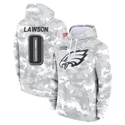 Men's Deontae Lawson Philadelphia Eagles Camo Arctic 2024 Salute to Service Club Fleece Pullover Hoodie