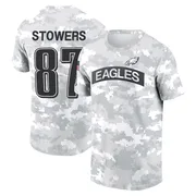 Men's Eli Stowers Philadelphia Eagles Camo Arctic 2024 Salute to Service Performance T-Shirt