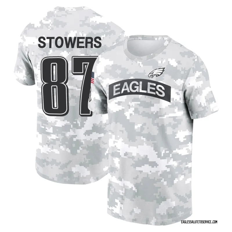 Men's Eli Stowers Philadelphia Eagles Camo Arctic 2024 Salute to Service Performance T-Shirt