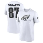 Men's Eli Stowers Philadelphia Eagles Legend White 2024 Salute to Service Performance T-Shirt