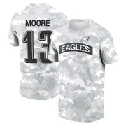 Men's Elijah Moore Philadelphia Eagles Camo Arctic 2024 Salute to Service Performance T-Shirt