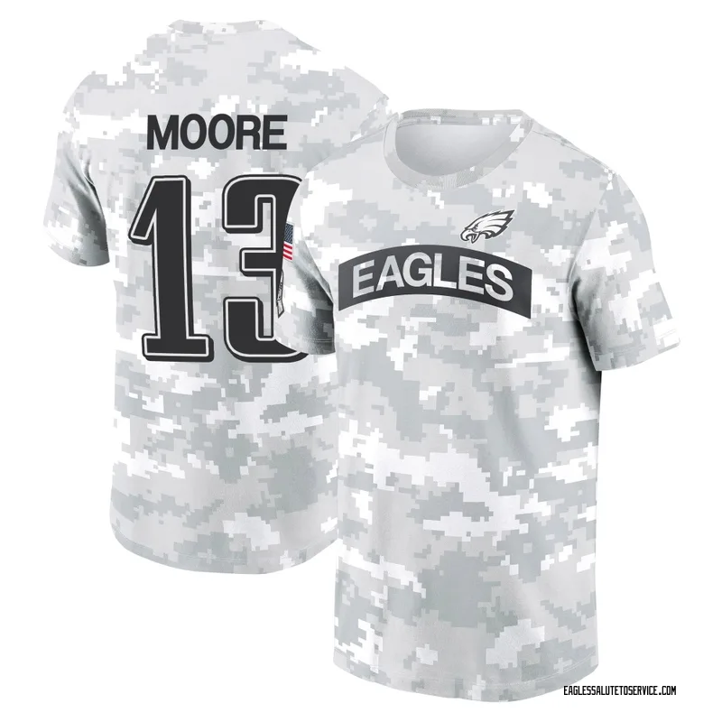 Men's Elijah Moore Philadelphia Eagles Camo Arctic 2024 Salute to Service Performance T-Shirt