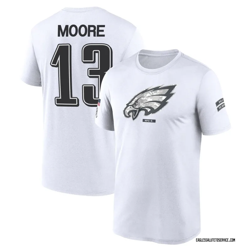 Men's Elijah Moore Philadelphia Eagles Legend White 2024 Salute to Service Performance T-Shirt