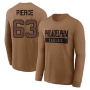 Men's Hollin Pierce Philadelphia Eagles Brown 2023 Salute To Service Long Sleeve T-Shirt