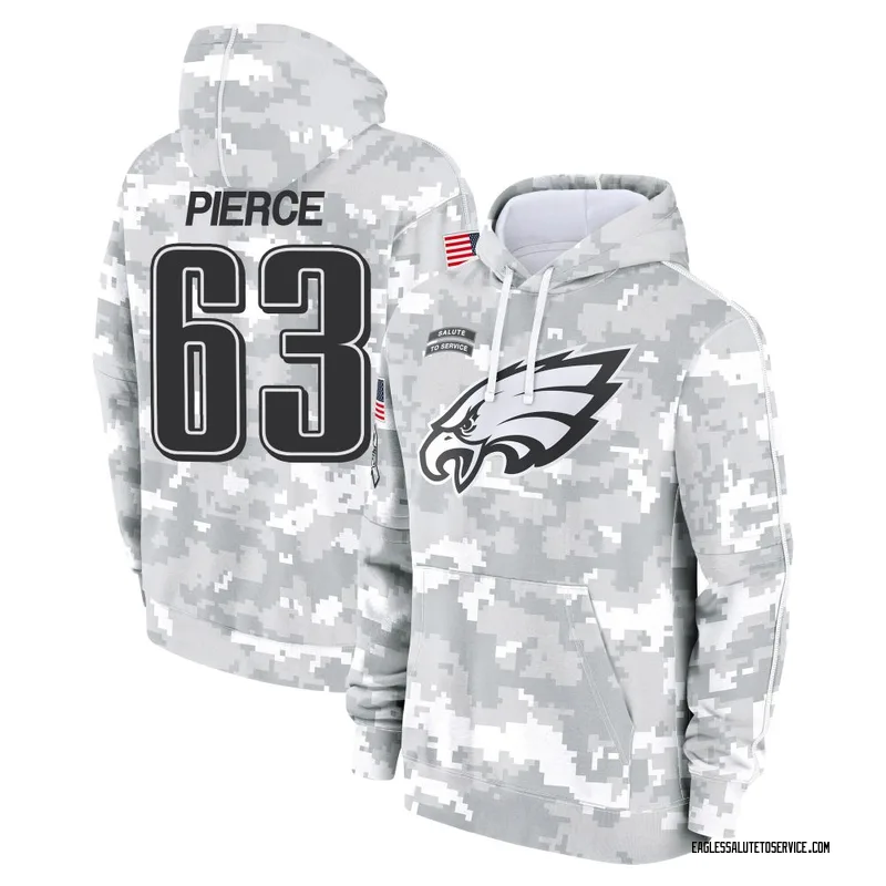 Men's Hollin Pierce Philadelphia Eagles Camo Arctic 2024 Salute to Service Club Fleece Pullover Hoodie