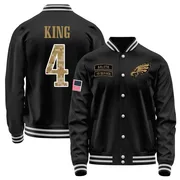 Men's Isiah King Philadelphia Eagles Black Salute to Service Sideline Performance Jacket