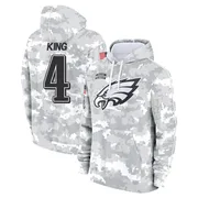Men's Isiah King Philadelphia Eagles Camo Arctic 2024 Salute to Service Club Fleece Pullover Hoodie