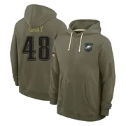 Men's J.T. Gray Philadelphia Eagles Olive 2025 Salute to Service Hoodie