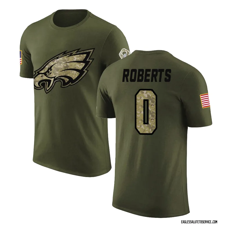 Men's Jaeden Roberts Philadelphia Eagles Legend Olive Salute to Service T-Shirt