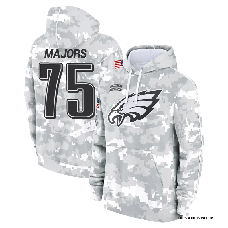 Men's Jake Majors Philadelphia Eagles Camo Arctic 2024 Salute to Service Club Fleece Pullover Hoodie