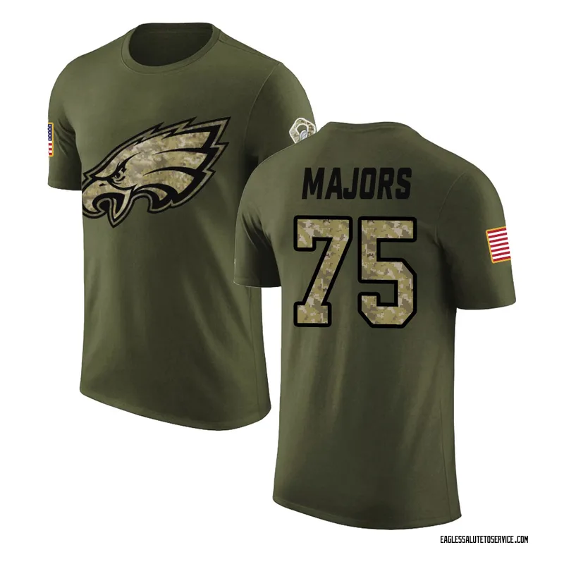 Men's Jake Majors Philadelphia Eagles Legend Olive Salute to Service T-Shirt