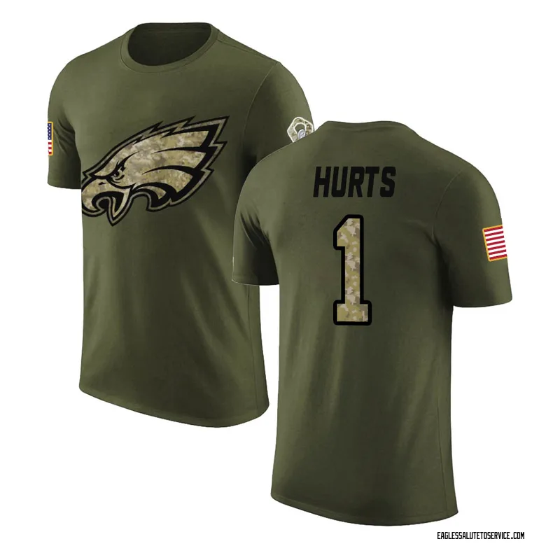 Men's Jalen Hurts Philadelphia Eagles Legend Olive Salute to Service T-Shirt