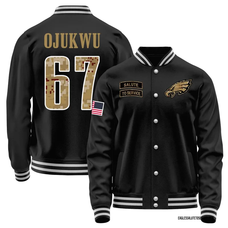 Men's John Ojukwu Philadelphia Eagles Black Salute to Service Sideline Performance Jacket