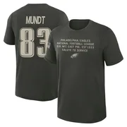 Men's Johnny Mundt Philadelphia Eagles Green Dark/ 2025 Salute to Service Sideline Slub T-Shirt