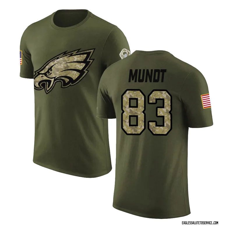 Men's Johnny Mundt Philadelphia Eagles Legend Olive Salute to Service T-Shirt