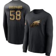 Men's Jonathan Greenard Philadelphia Eagles Black 2020 Salute To Service Sideline Performance Long Sleeve T-Shirt
