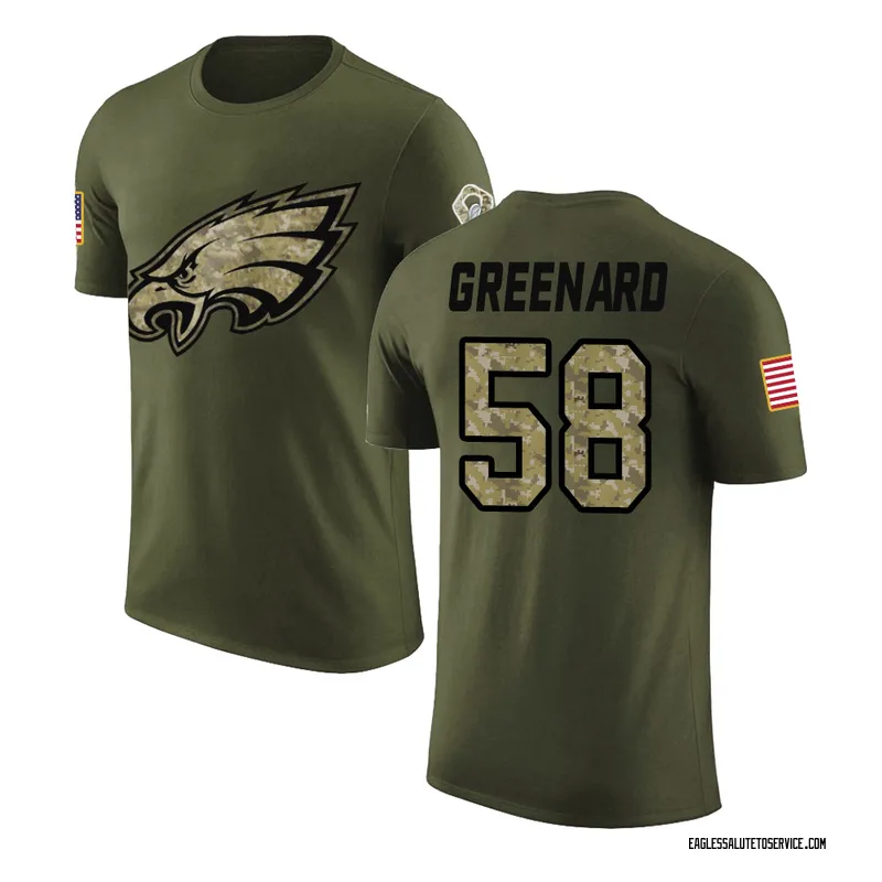 Men's Jonathan Greenard Philadelphia Eagles Legend Olive Salute to Service T-Shirt