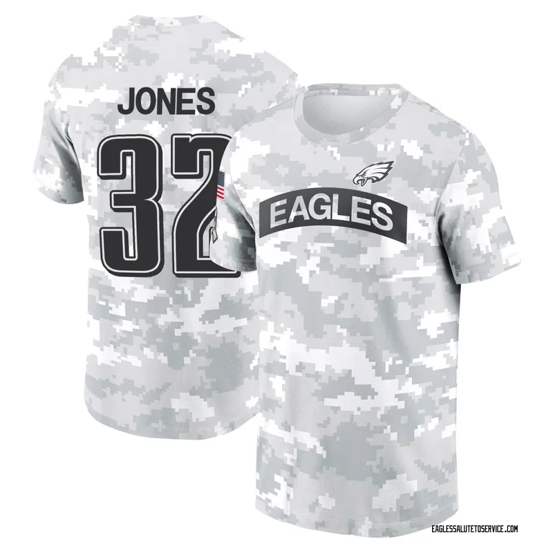 Men's Jonathan Jones Philadelphia Eagles Camo Arctic 2024 Salute to Service Performance T-Shirt