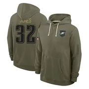 Men's Jonathan Jones Philadelphia Eagles Olive 2025 Salute to Service Hoodie