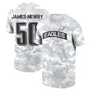 Men's Keyshawn James-Newby Philadelphia Eagles Camo Arctic 2024 Salute to Service Performance T-Shirt