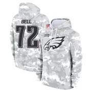Men's Markel Bell Philadelphia Eagles Camo Arctic 2024 Salute to Service Club Fleece Pullover Hoodie