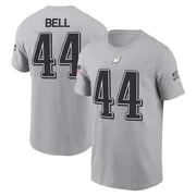 Men's Markel Bell Philadelphia Eagles Gray 2024 Salute to Service Name & Number T-Shirt