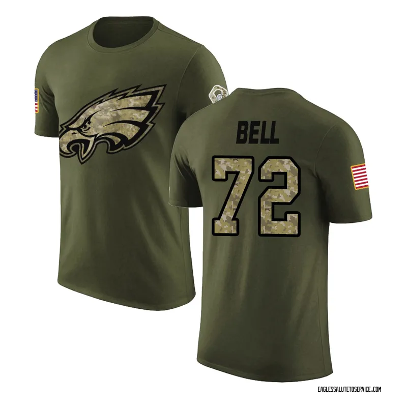 Men's Markel Bell Philadelphia Eagles Legend Olive Salute to Service T-Shirt