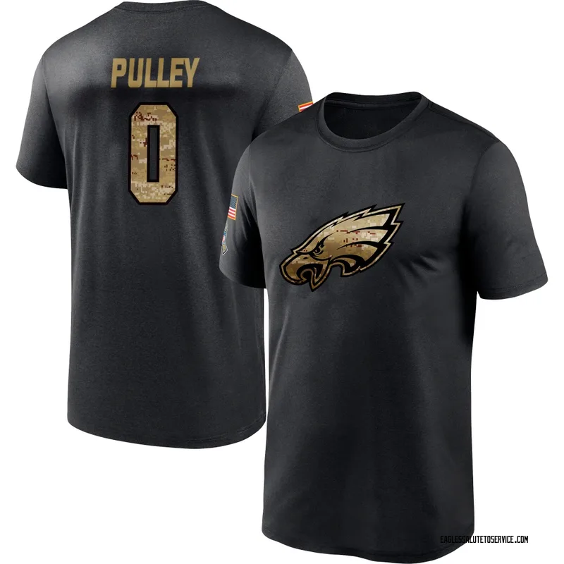 Men's Maximus Pulley Philadelphia Eagles Black 2020 Salute To Service Performance T-Shirt