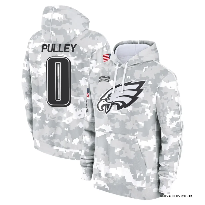 Men's Maximus Pulley Philadelphia Eagles Camo Arctic 2024 Salute to Service Club Fleece Pullover Hoodie