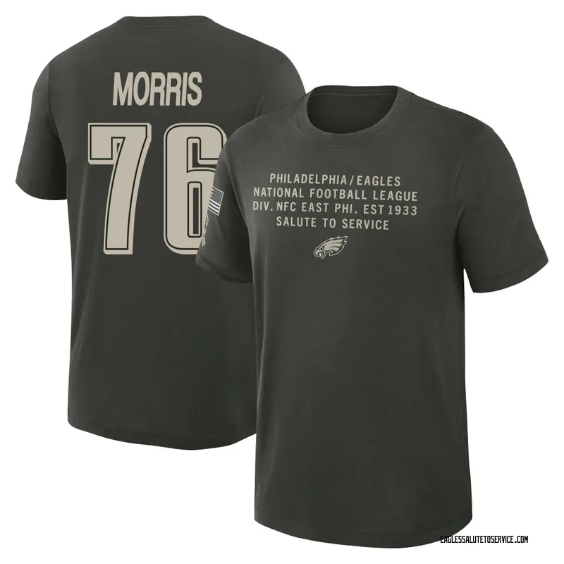 Men's Micah Morris Philadelphia Eagles Green Dark/ 2025 Salute to Service Sideline Slub T-Shirt